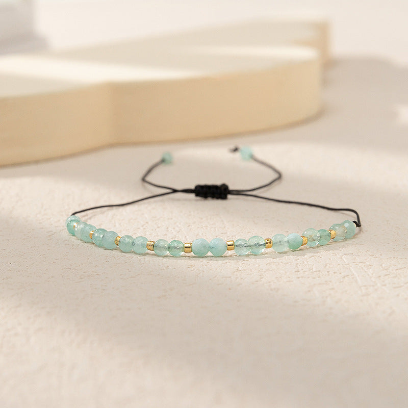 Wholesale Adjustable Color Stone Braided Bracelet